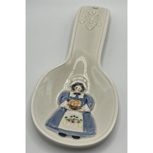 Otagiri Japan Gibson Greetings Spoon Rest Pilgrim Girl - Picture 1 of 4